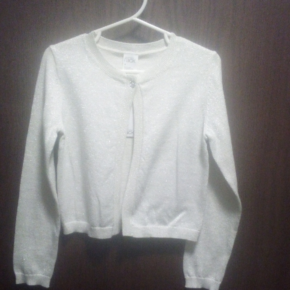 NWT Girl's Nordstrom Rack Rhinestone Open Front Cardigan